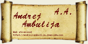 Andrej Ambulija vizit kartica